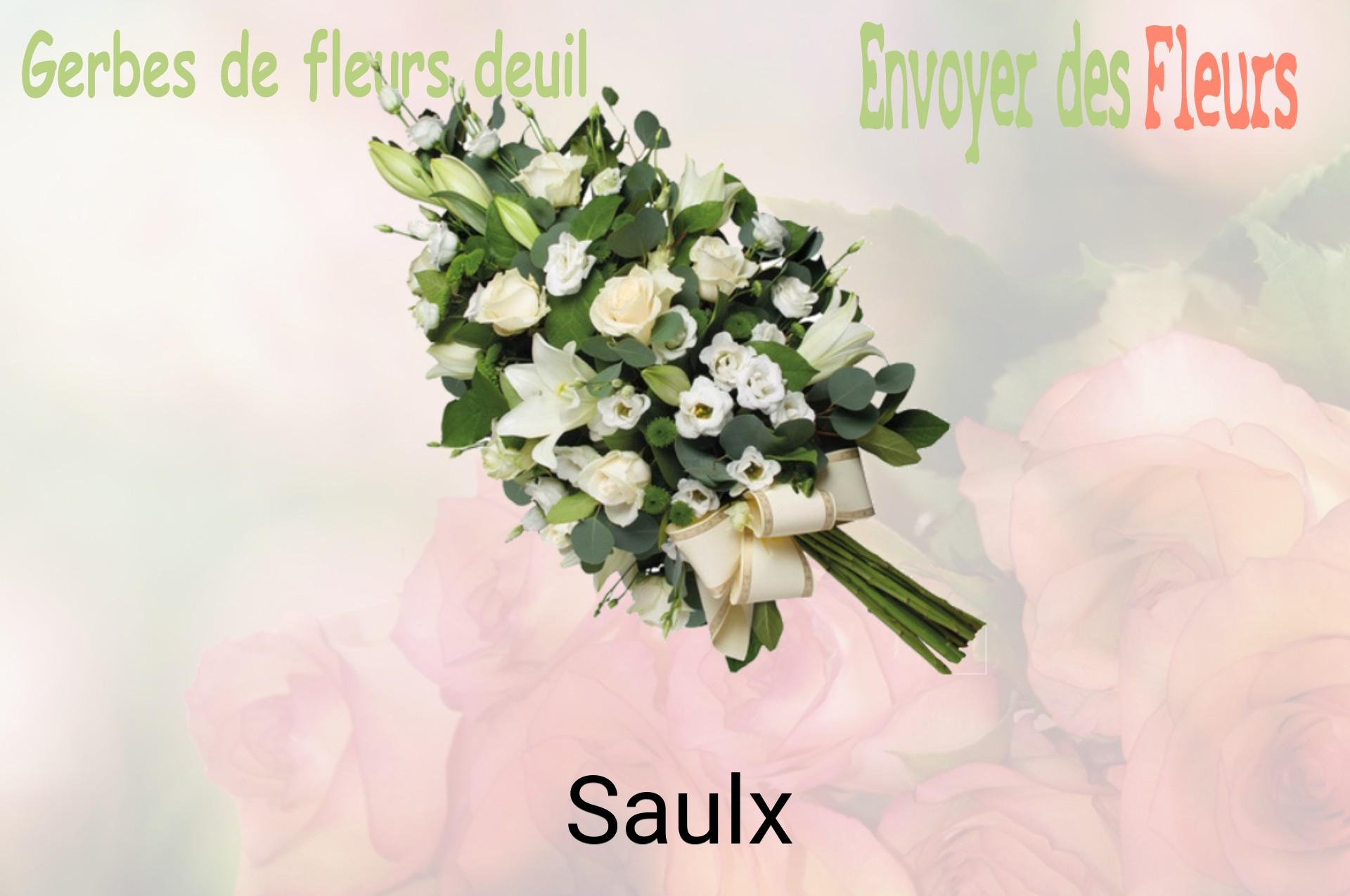 Gerbe de fleurs de deuil livrée à Saulx